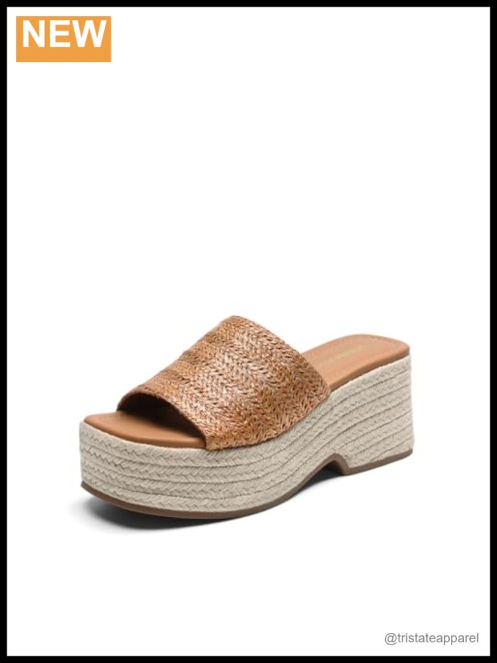 Platform Espadrille Sandals Wedge Slip On Open Toe Raffia Summer Beach